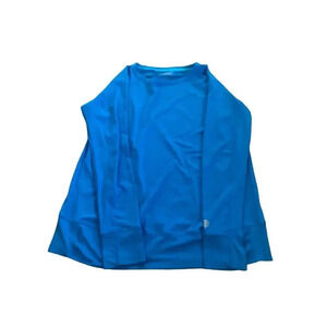 Coolibar Blue Long Sleeve Round Neck Pullover Sweater Size Large